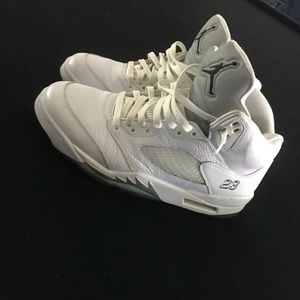 Jordan white metallic 5s